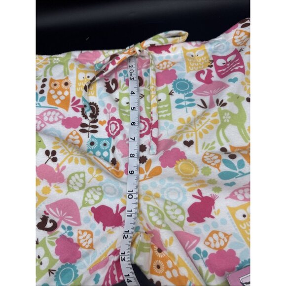 THE CAT'S PAJAMAS Womens Retro Owl Mushroom Rabbit FLANNEL PAJAMA SET Sz M NEW - Picture 16 of 16